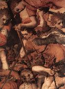 FLORIS, Frans The Fall of the Rebellious Angels (detail) dg oil painting on canvas